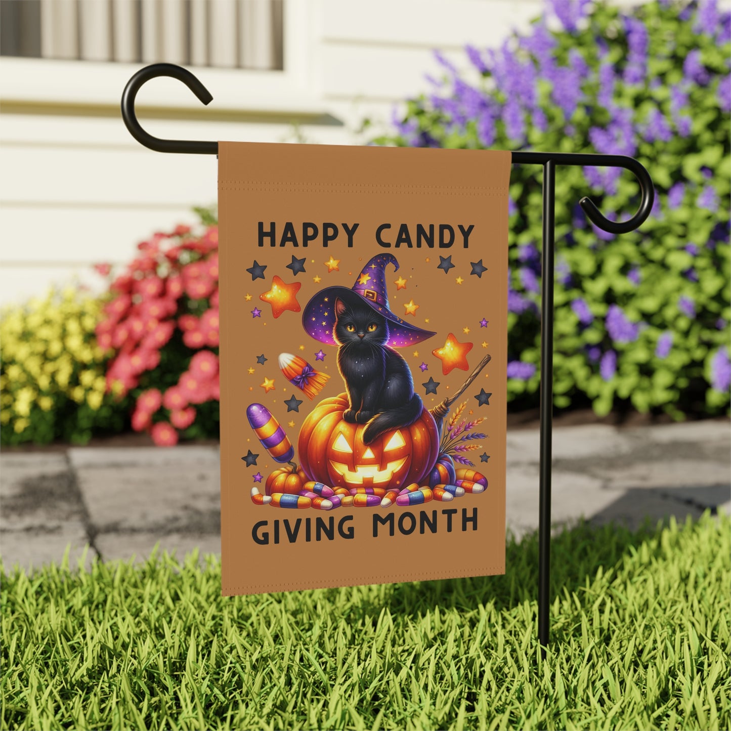 Garden Flag - Halloween - Happy Candy Giving Month (03a)