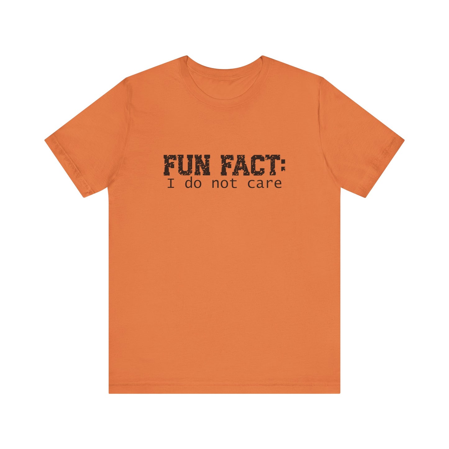 T-Shirt - Sarcastic Funny - Fun Fact: I Don't Care (1a)