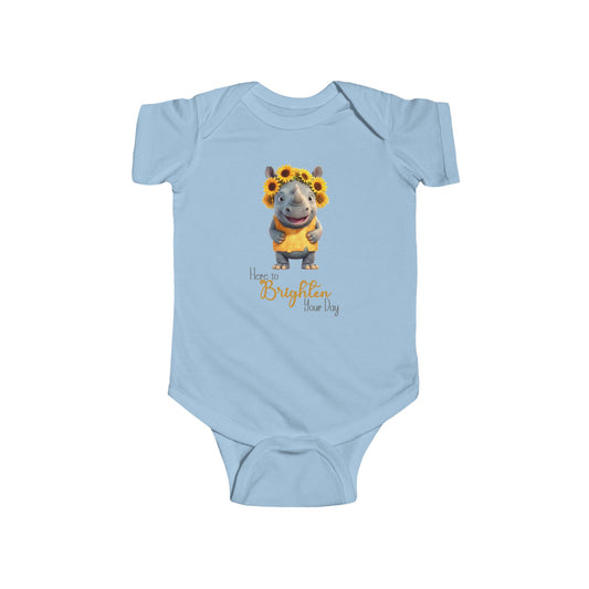 Onesie - Animal - Here to Brighten, Rhino (01)