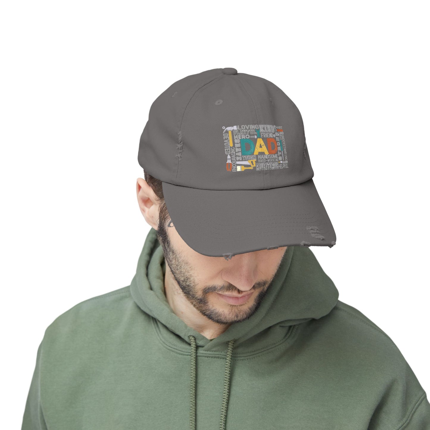 Distressed Cap - Dad - Handyman Dad (1) - Light Writing