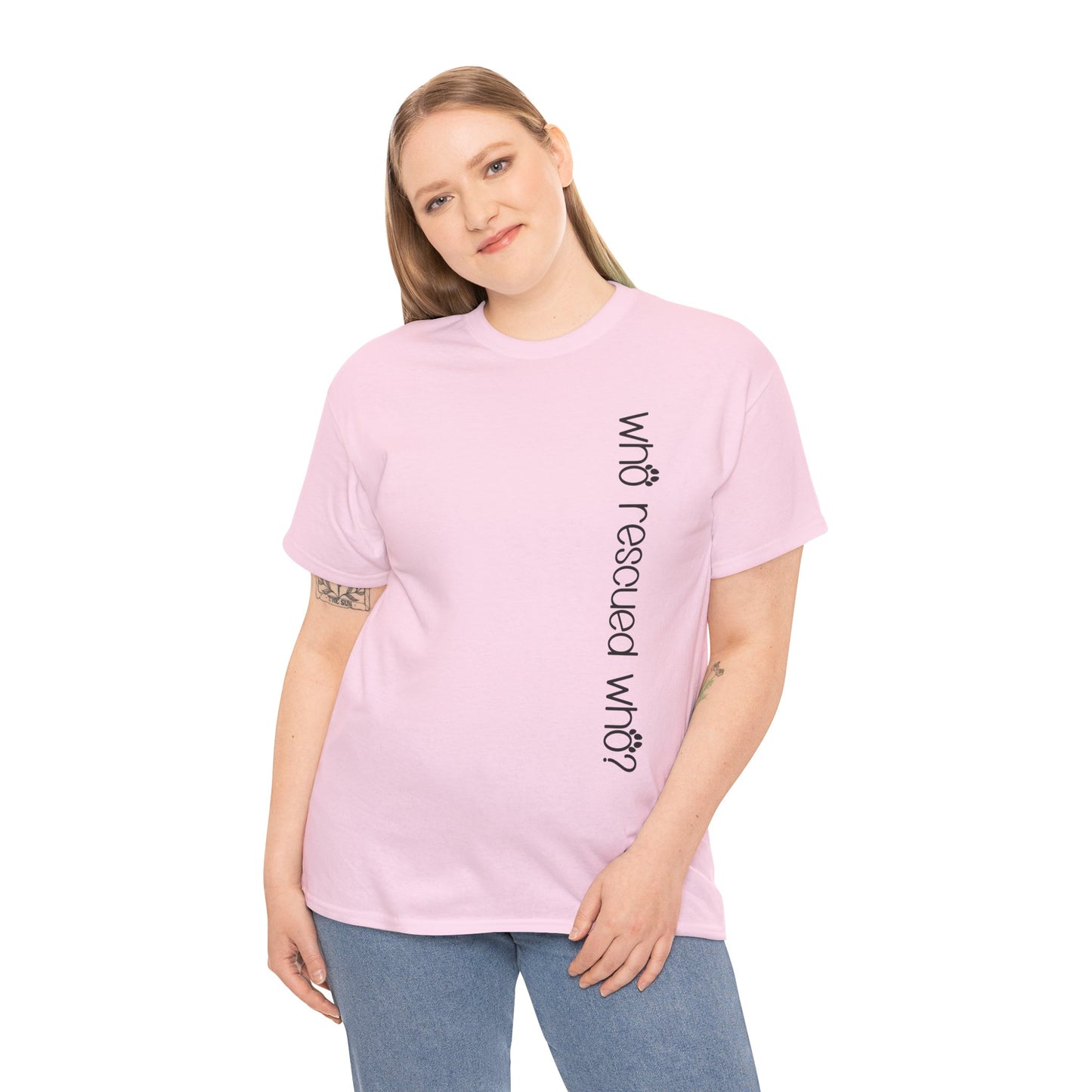 T-Shirt - Animal Lover - 'Who Rescued Who?'