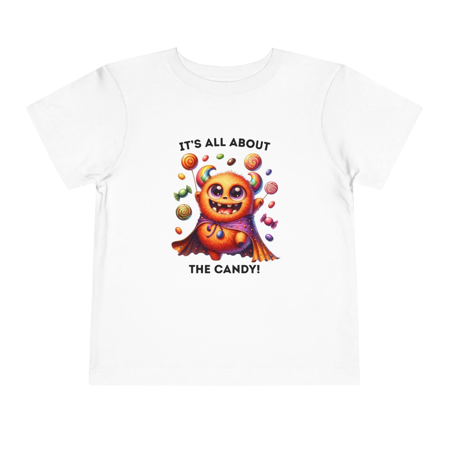 Toddler Tee - Halloween / Monster - It's all about the Candy! (01a)