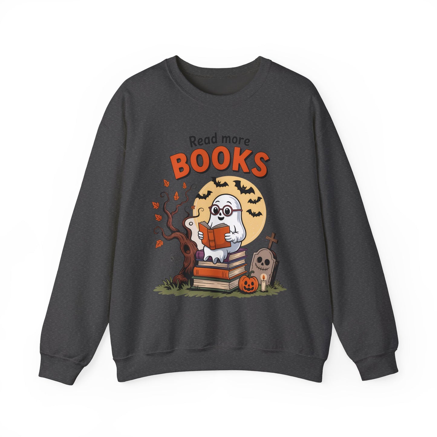 Sweatshirt - Teacher / Halloween - Read More Books (1a)