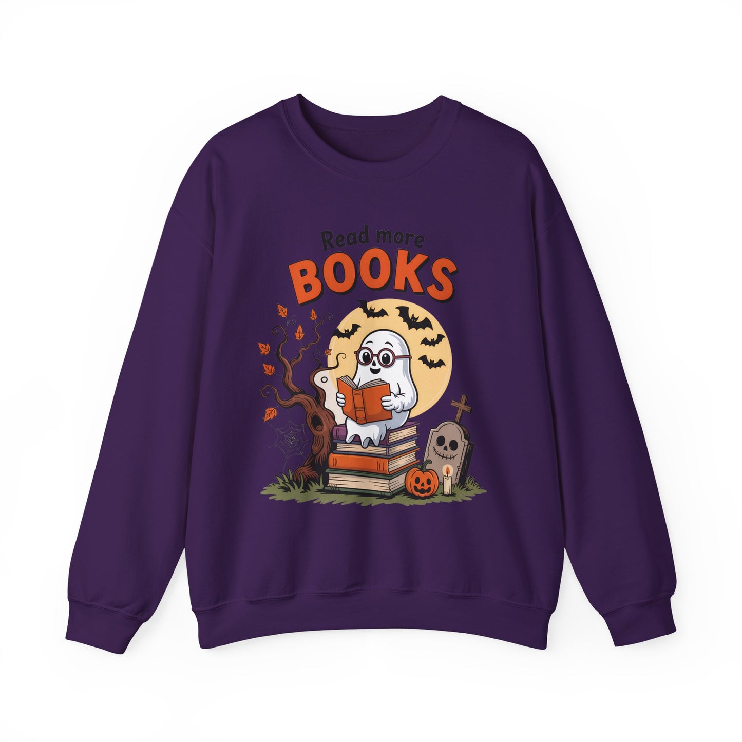 Sweatshirt - Teacher / Halloween - Read More Books (1a)