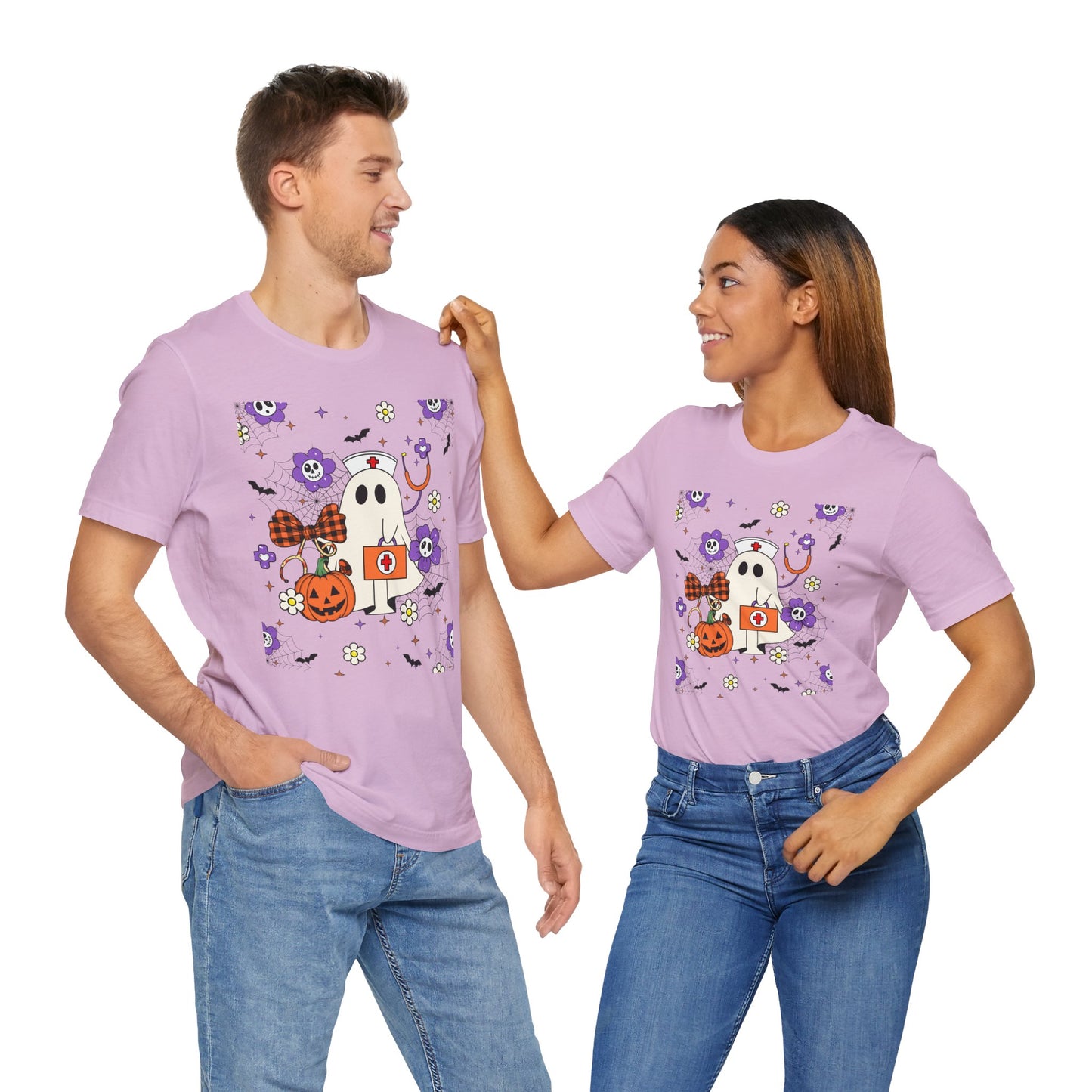 T-Shirt - Medical / Halloween Ghost with Medical Stuff (01a)