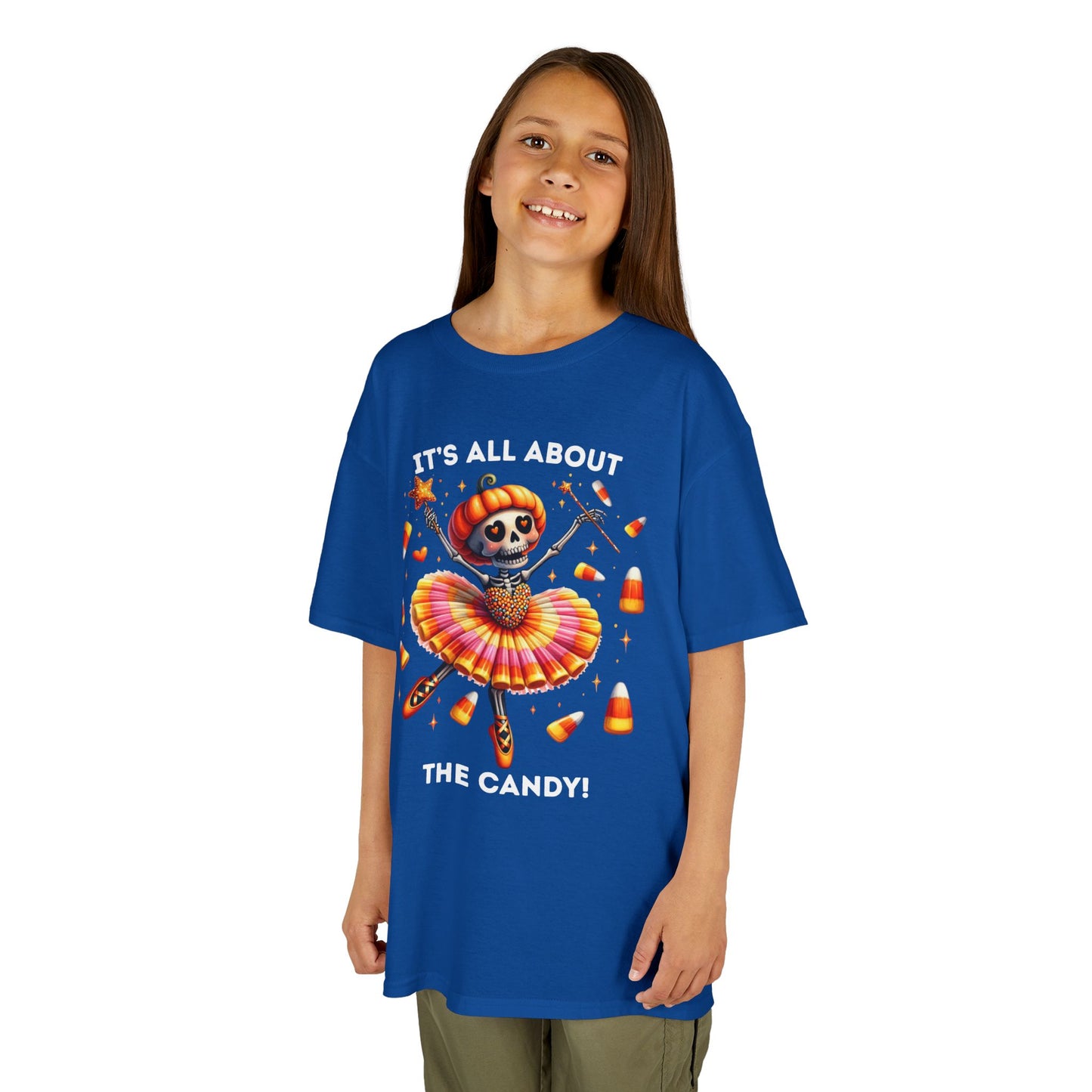 Child Tee - Halloween / Ballet Skeleton - It's all about the Candy! (02a)