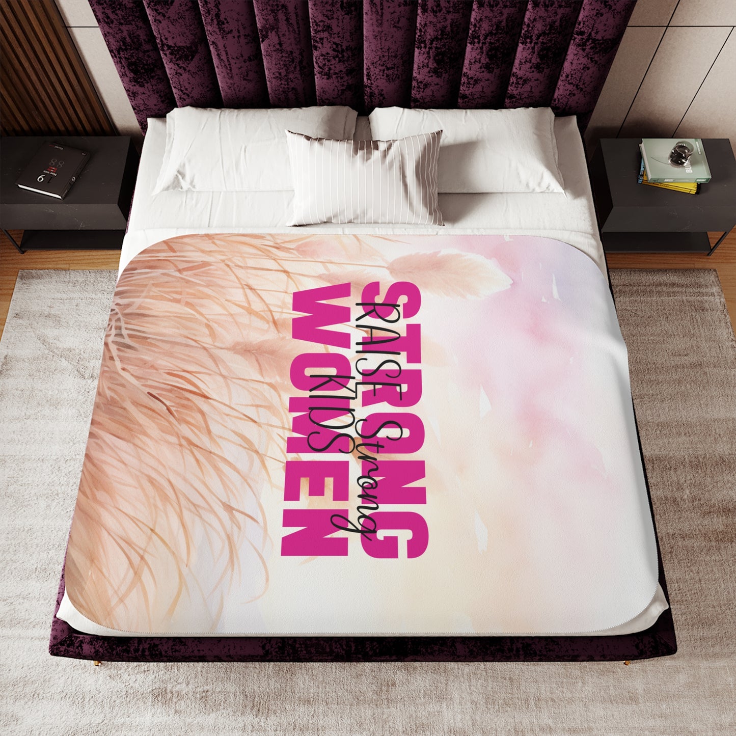 Sherpa Blanket - Strong Women Raise Strong Kids (1)