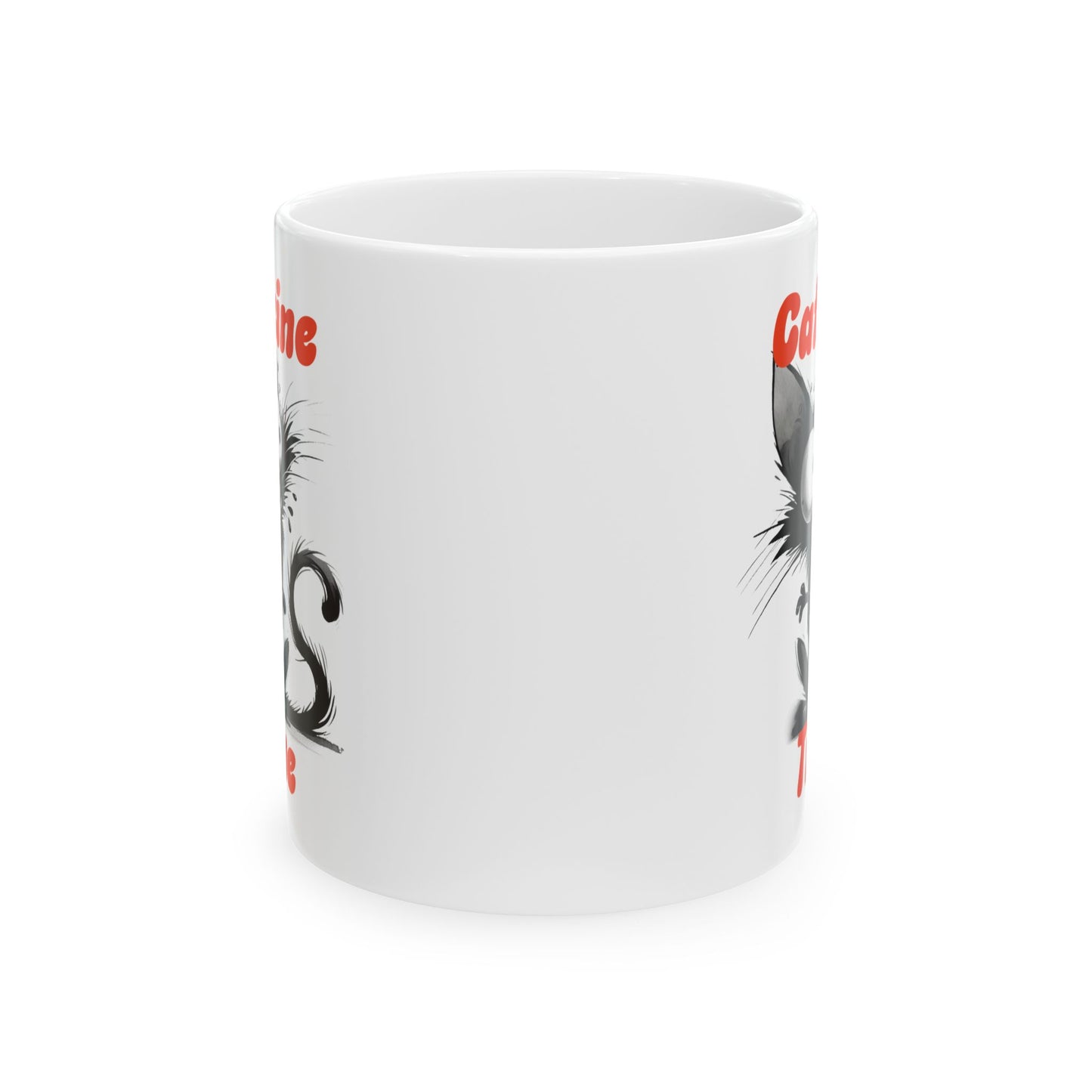 Ceramic Mug - Caffeine Time with cat (2)