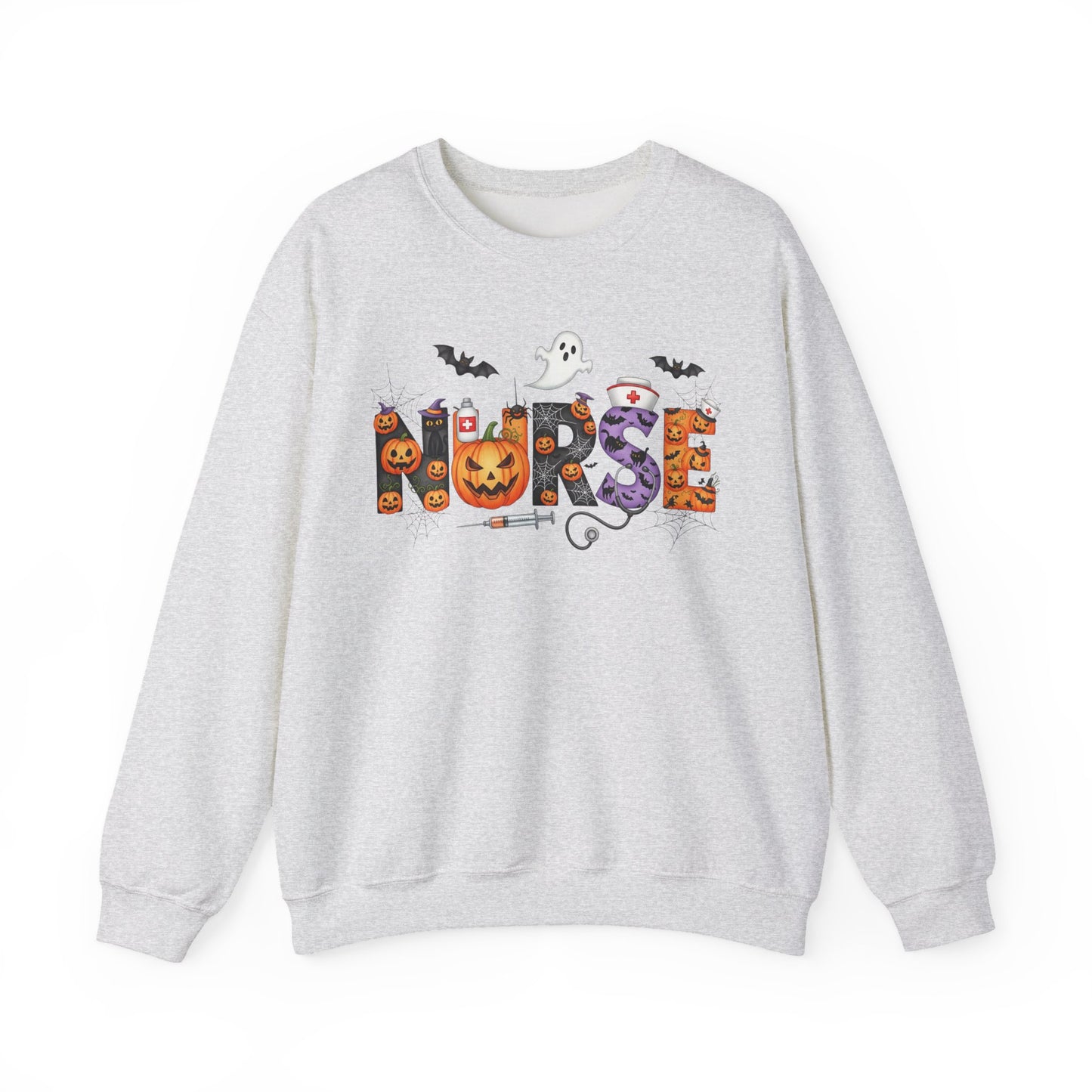 Sweatshirt - Nurse / Halloween - Nurse w Halloween Decor (01a)