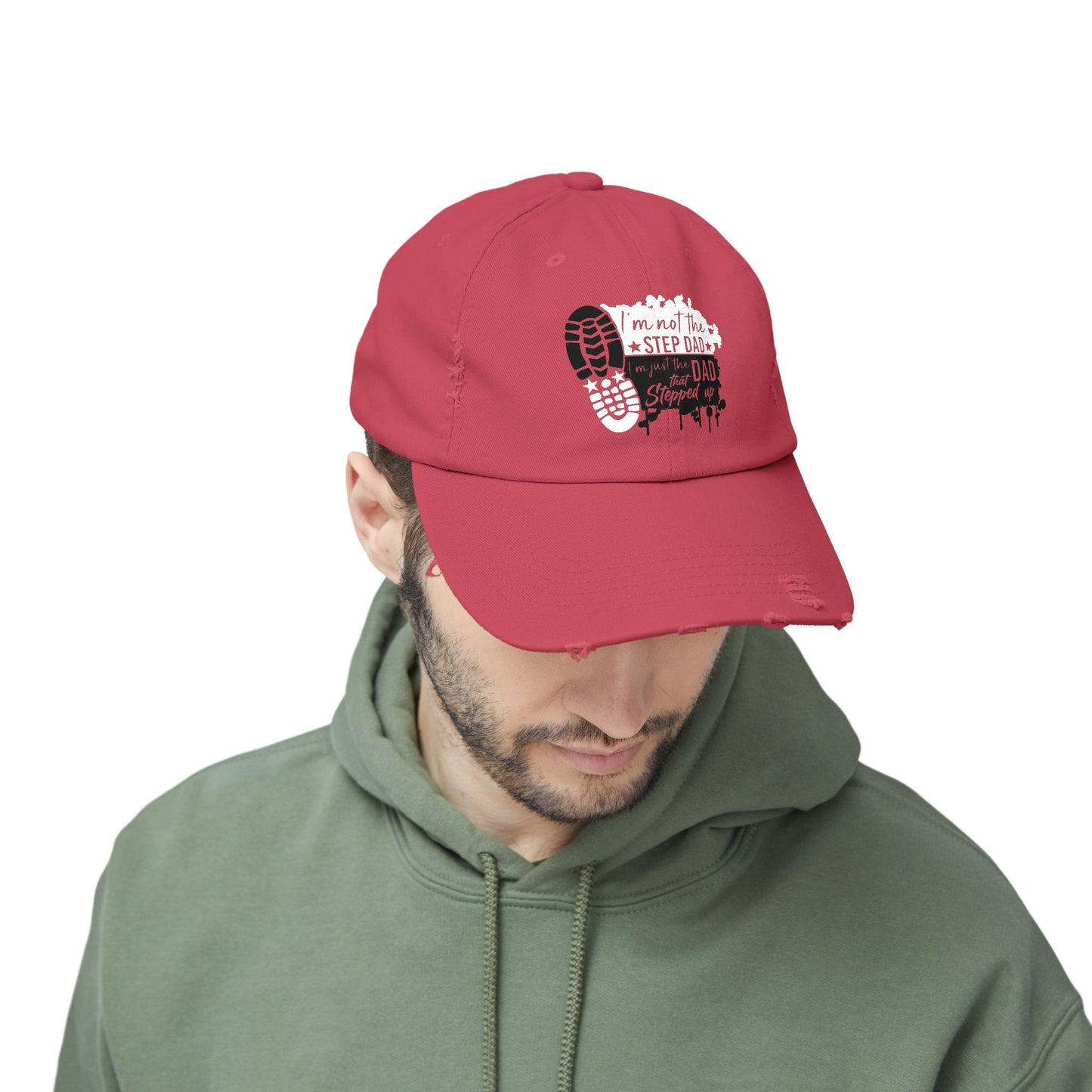 Distressed Cap - Dad - Just the dad that stepped up (1)
