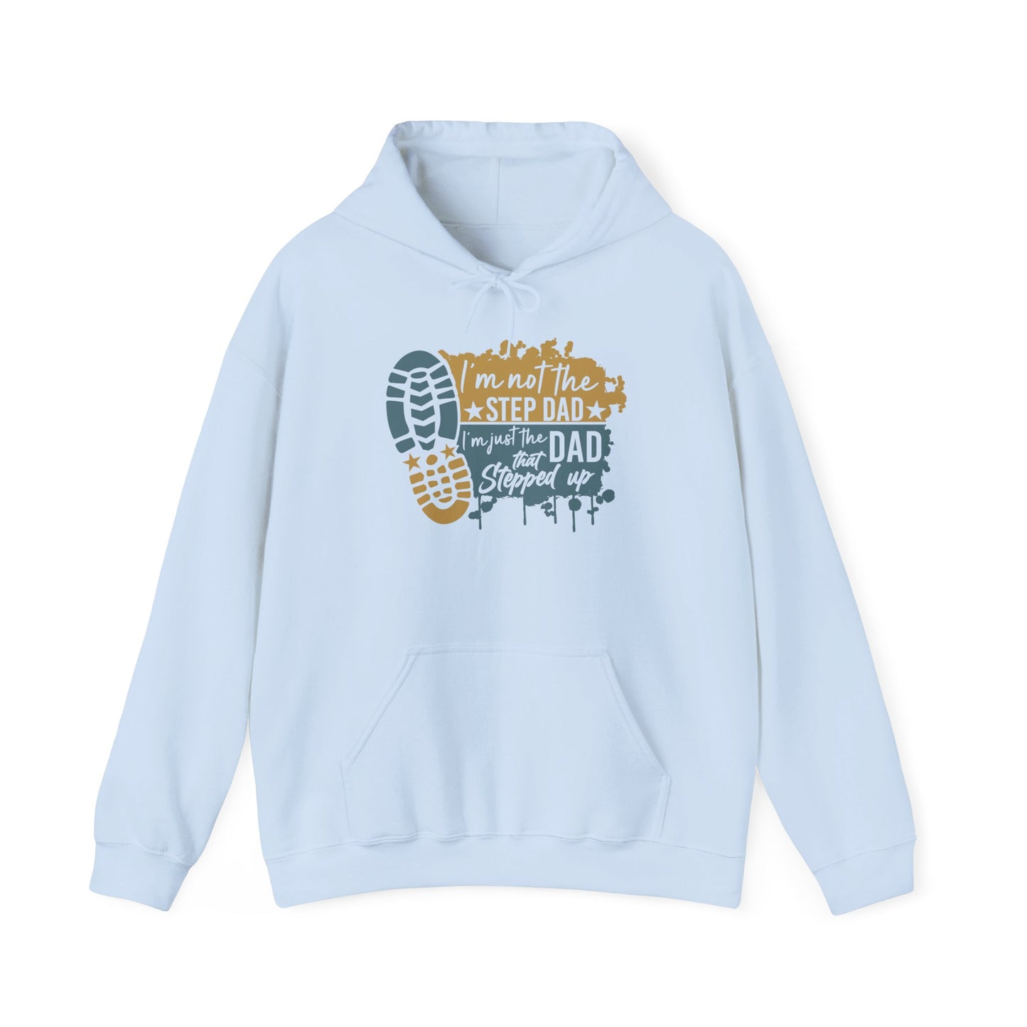 Hoodie - Dad - Just the dad that stepped up (1) - Blue and Yellow