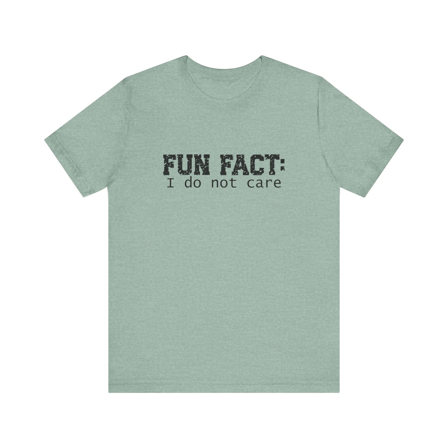 T-Shirt - Sarcastic Funny - Fun Fact: I Don't Care (1a)