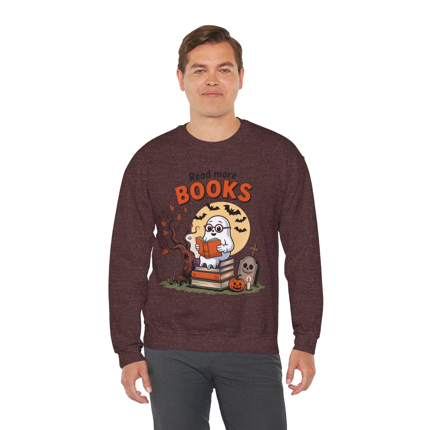 Sweatshirt - Teacher / Halloween - Read More Books (1a)