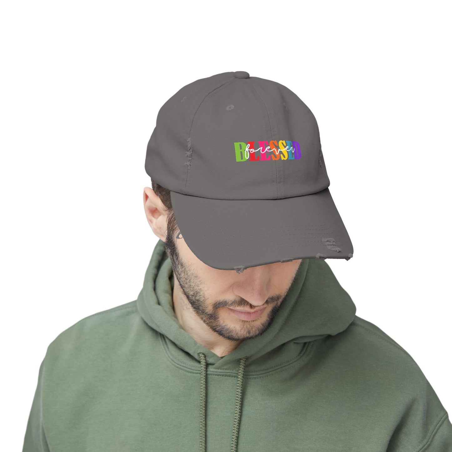 Distressed Cap - Faith - Blessed Forever (1)