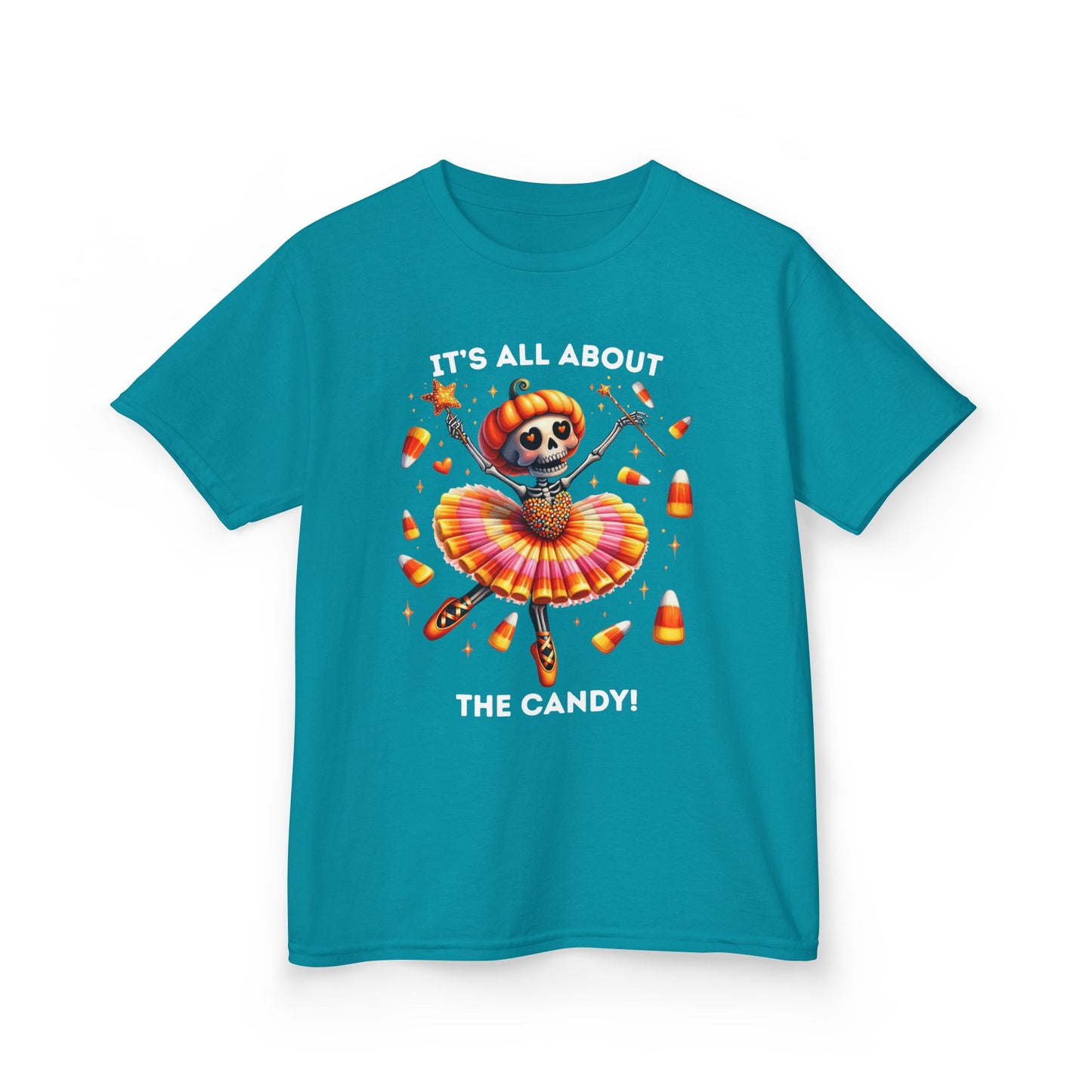 Child Tee - Halloween / Ballet Skeleton - It's all about the Candy! (02a)