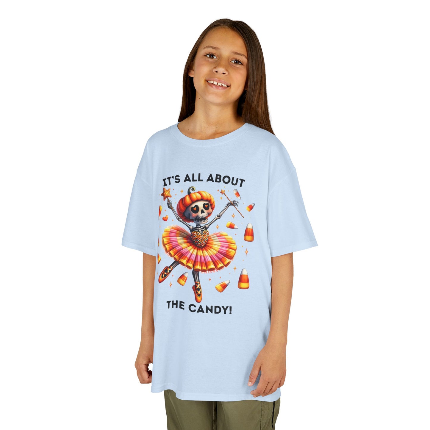 Child Tee - Halloween / Ballet Skeleton - It's all about the Candy! (02a)