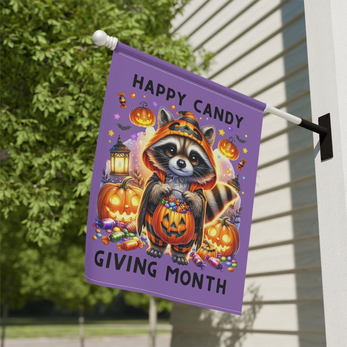 Garden Flag - Halloween - Happy Candy Giving Month (01a)