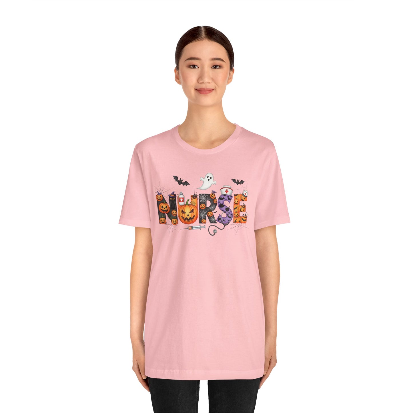 T-Shirt - Nurse / Halloween - Nurse w Halloween Decor (01a)