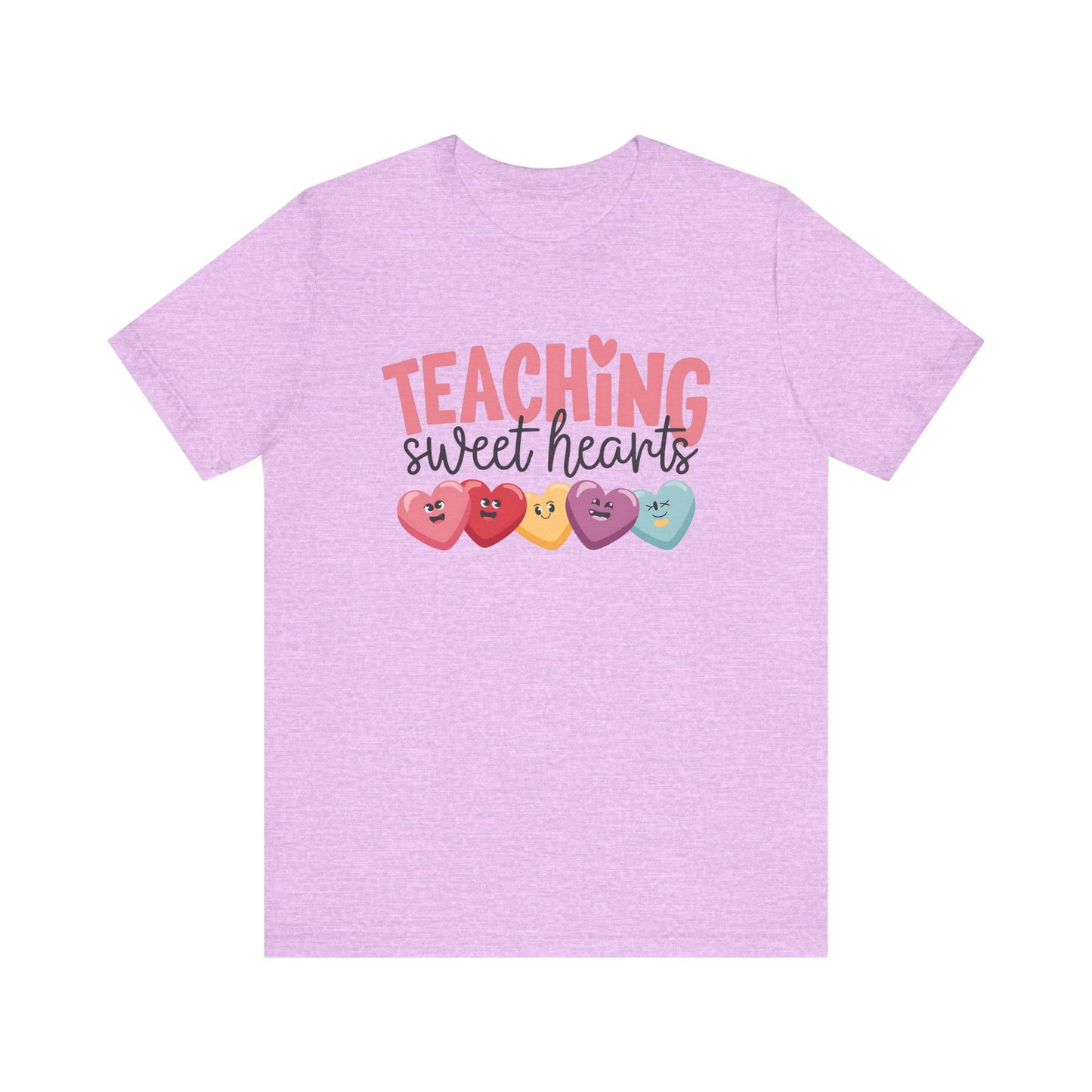 T-Shirt - Teacher / Valentine - Teaching Sweet Hearts (01) - Light colors