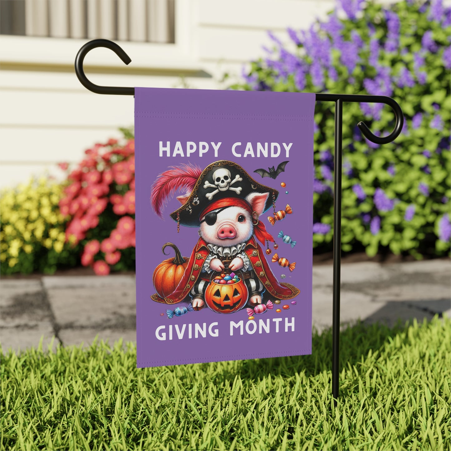 Garden Flag - Halloween - Happy Candy Giving Month (04a)