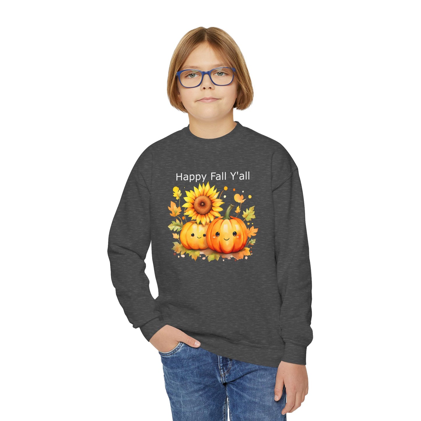 Child Sweatshirt - Autumn - Happy Fall Y'All (01)