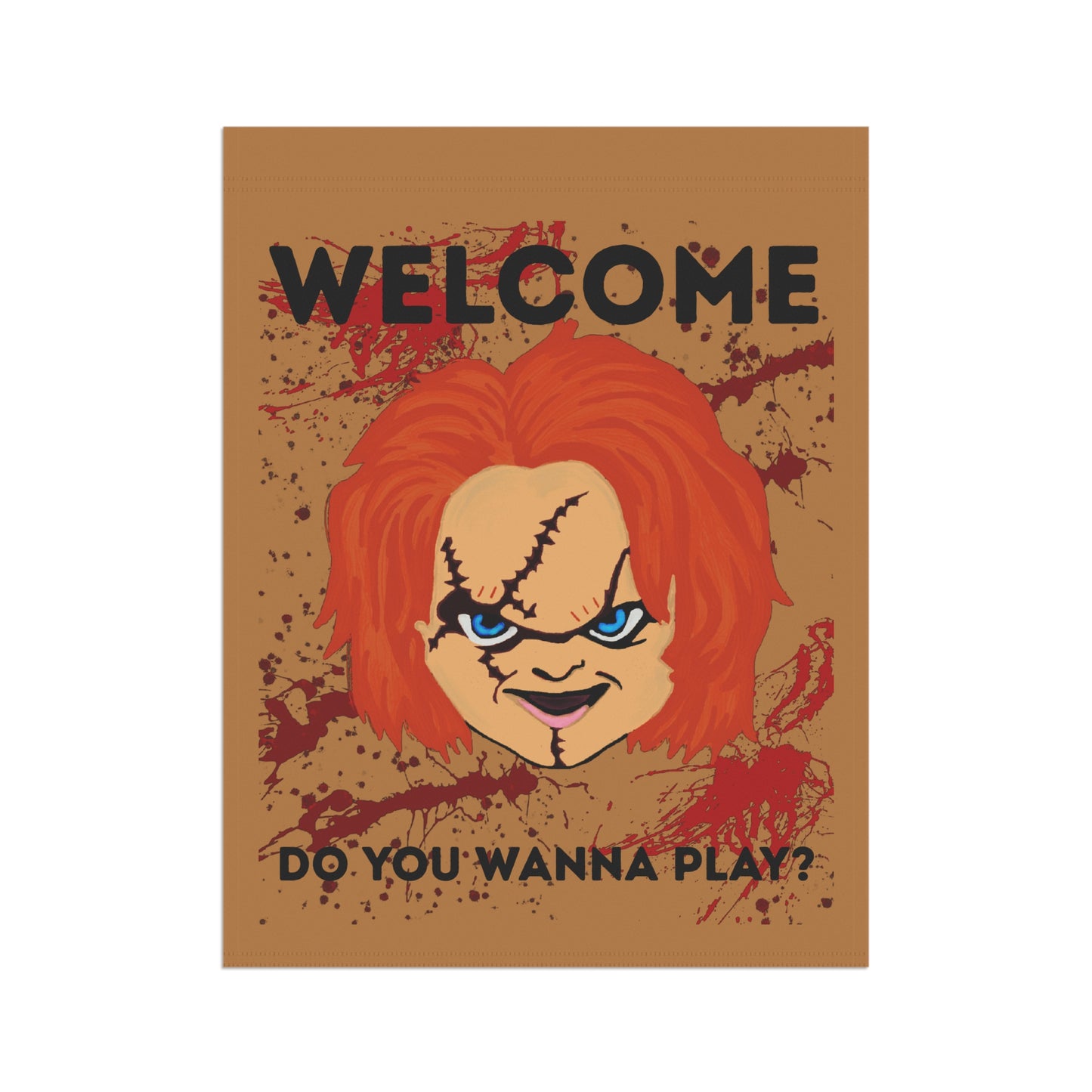 Garden Flag - Halloween - Welcome - Wanna Play (01a)