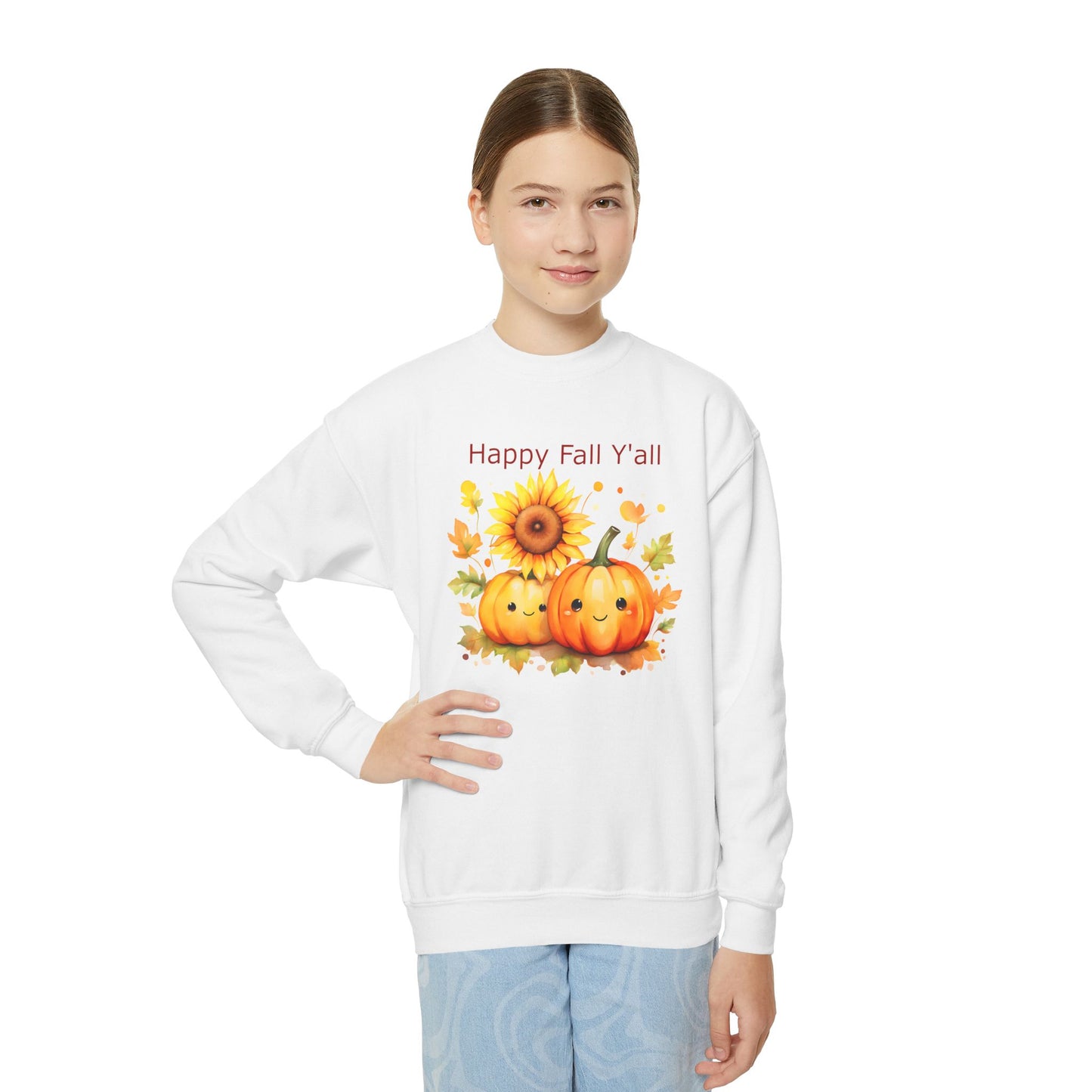 Child Sweatshirt - Autumn - Happy Fall Y'All (01)