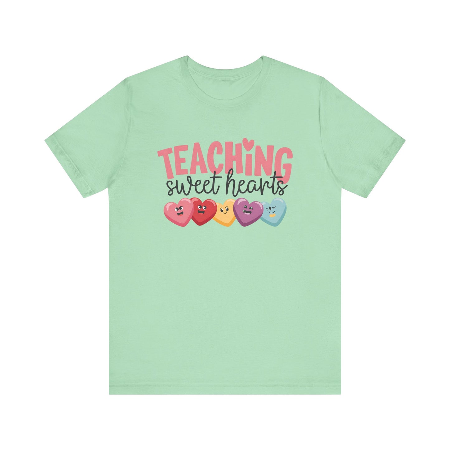 T-Shirt - Teacher / Valentine - Teaching Sweet Hearts (01) - Light colors