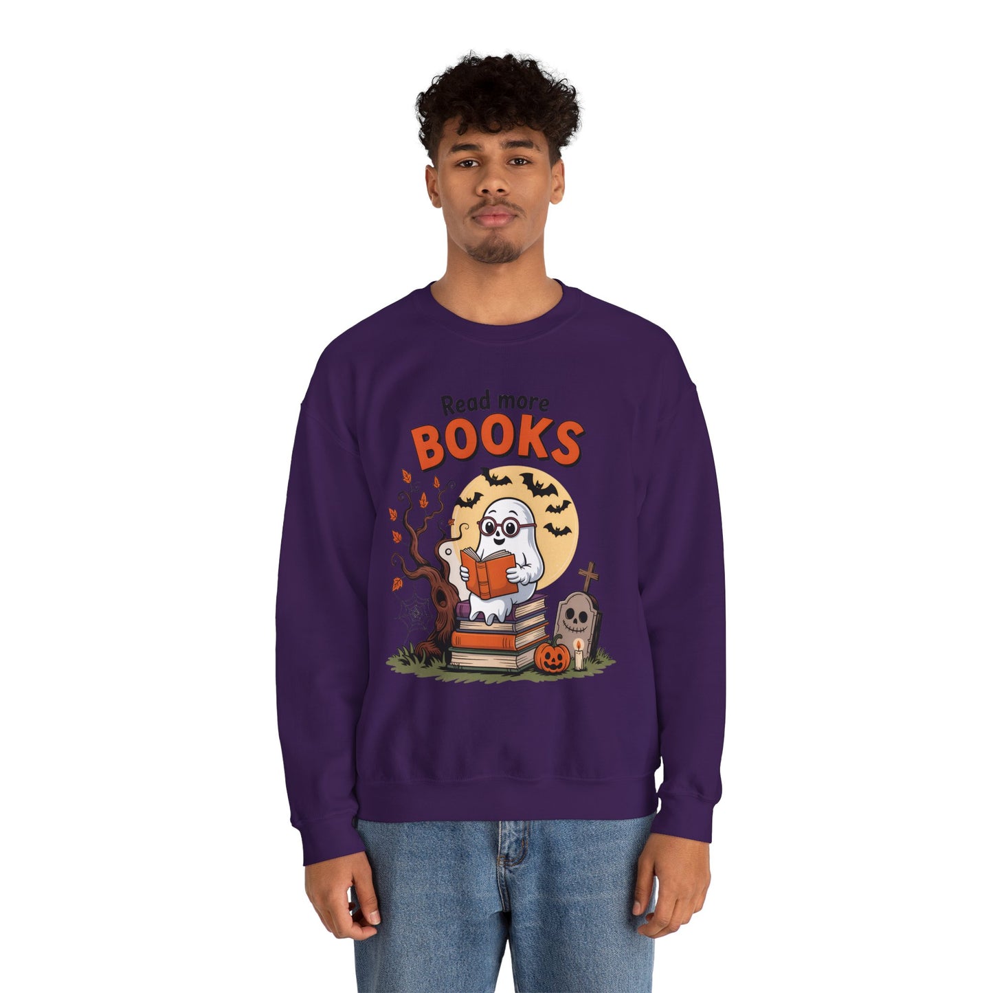 Sweatshirt - Teacher / Halloween - Read More Books (1a)