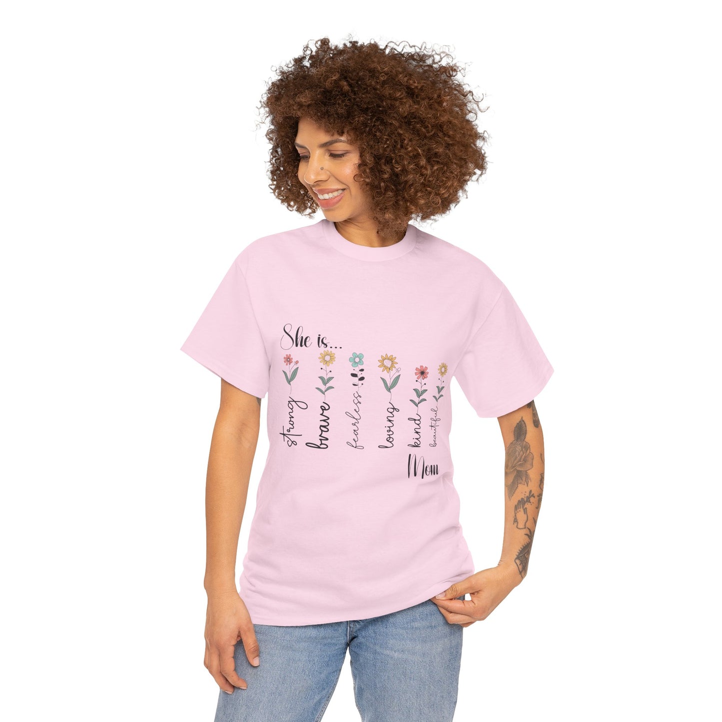 T-Shirt – Mom - Strong, Brave, Beautiful Floral Design