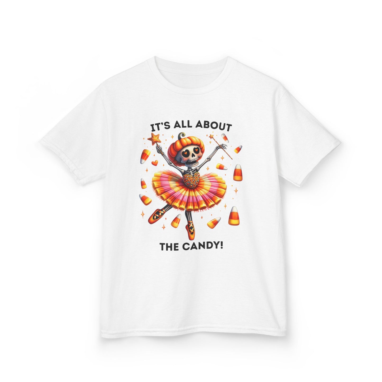 Child Tee - Halloween / Ballet Skeleton - It's all about the Candy! (02a)
