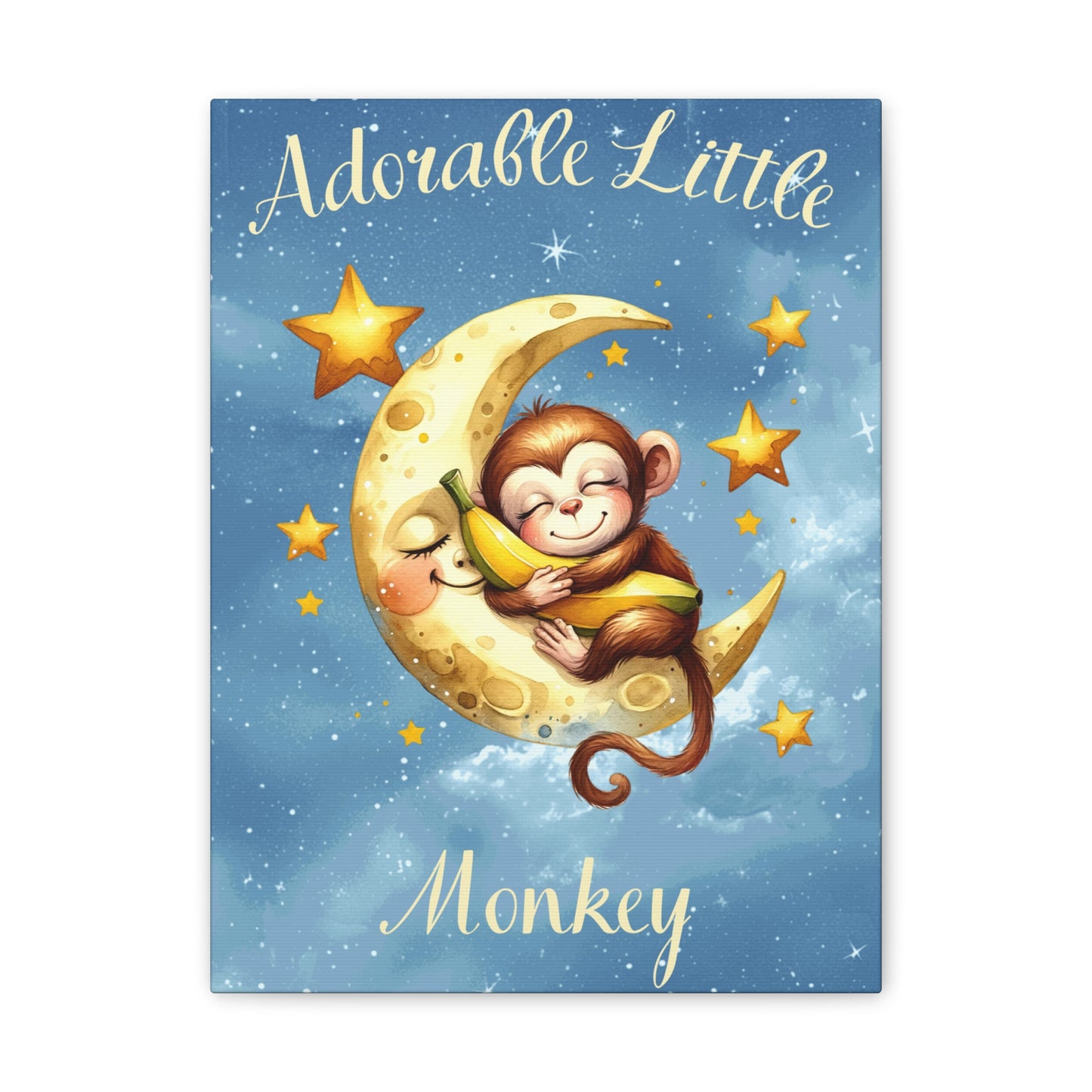 Nursery Canvas - Adorable Little Monkey