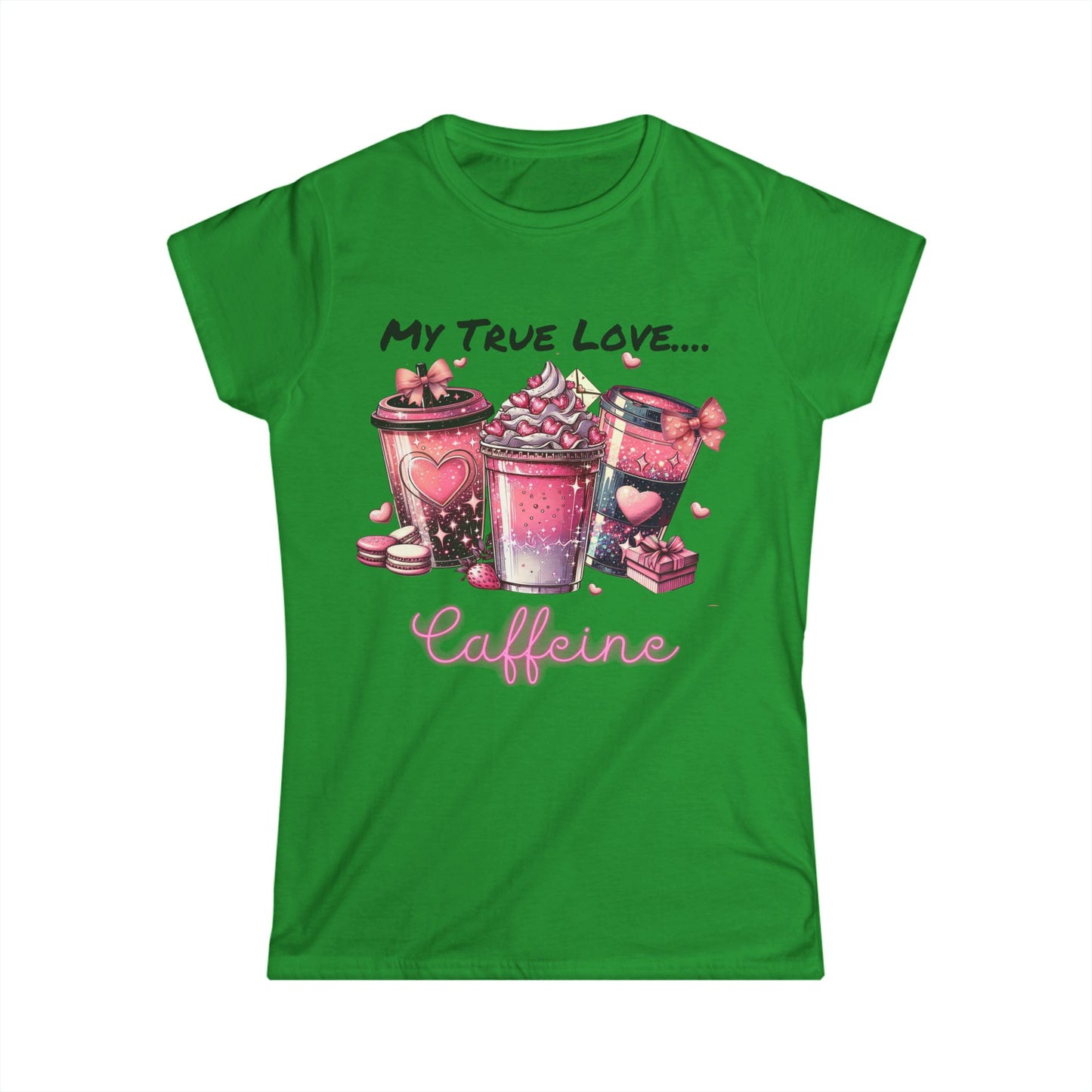 Female T-Shirt - Valentine - My True Love...Caffeine (1)