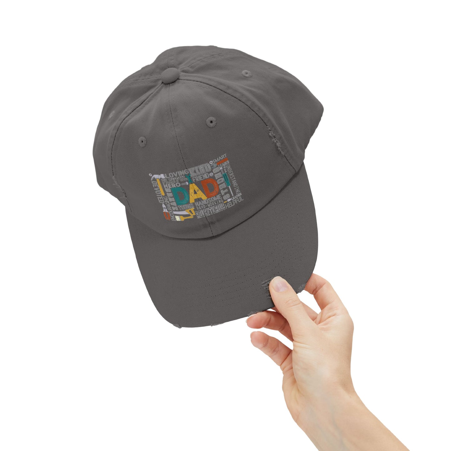 Distressed Cap - Dad - Handyman Dad (1) - Light Writing