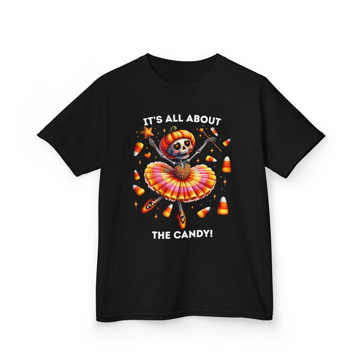 Child Tee - Halloween / Ballet Skeleton - It's all about the Candy! (02a)