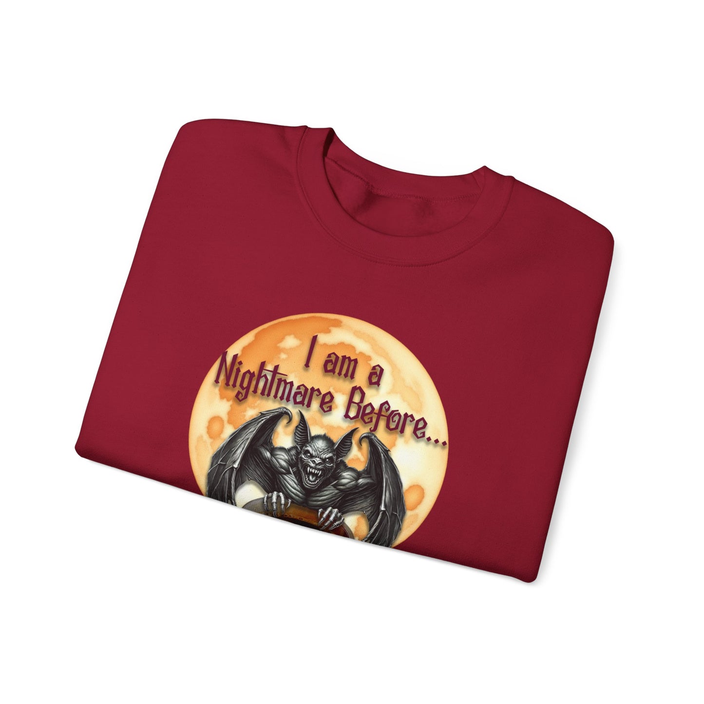 Sweatshirt - Halloween - Nightmare Before Coffee (1a) - Front Only