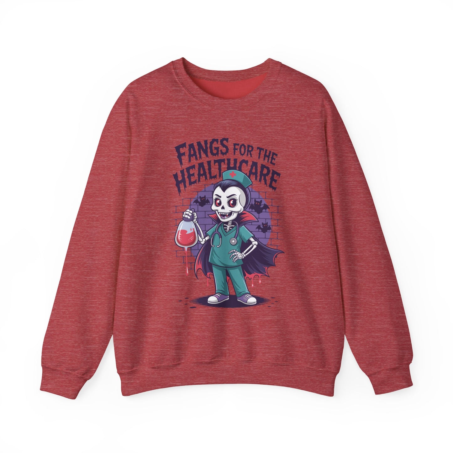Sweatshirt - Medical / Halloween - Fangs for the Healthcare (01a)