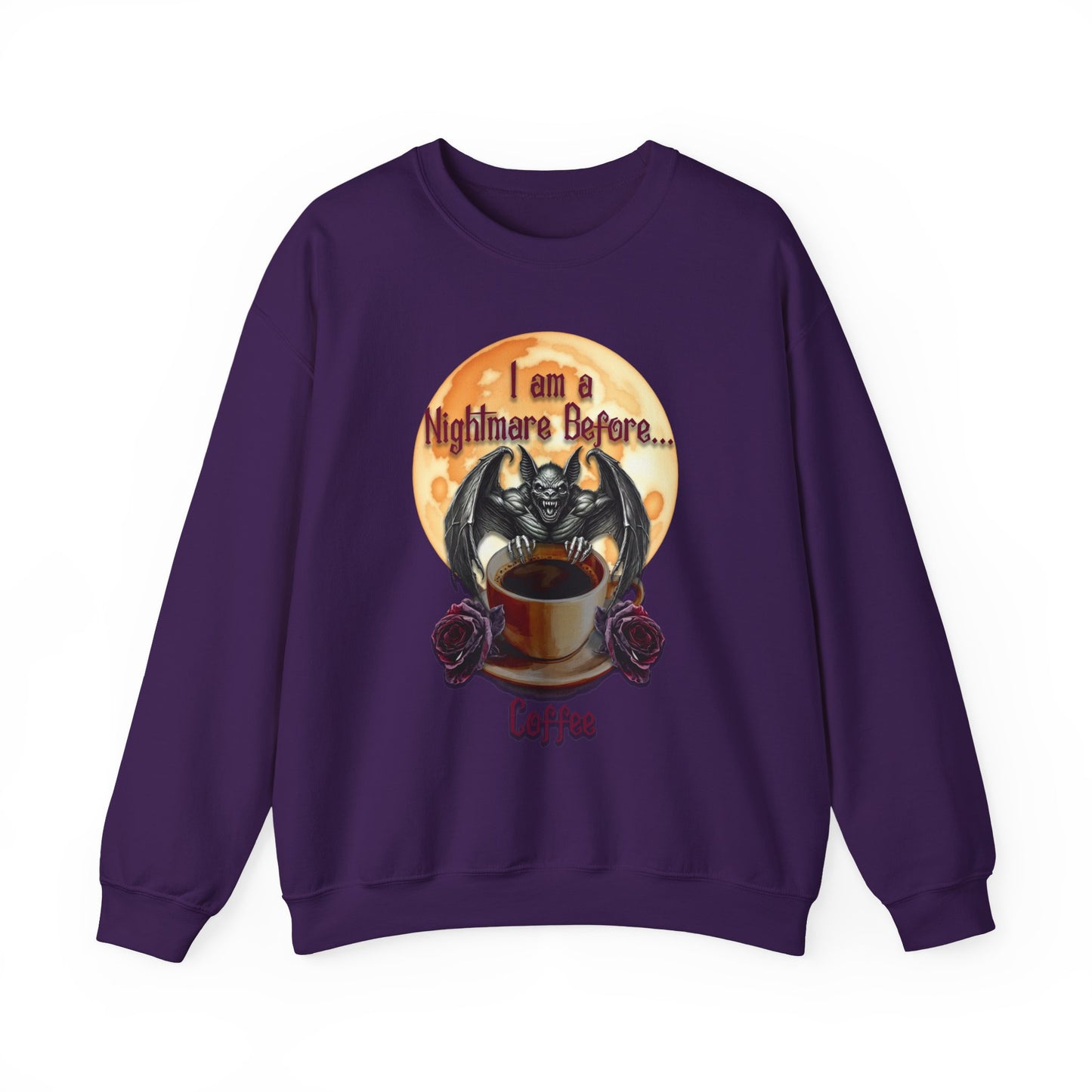 Sweatshirt - Halloween - Nightmare Before Coffee (1a) - Front Only