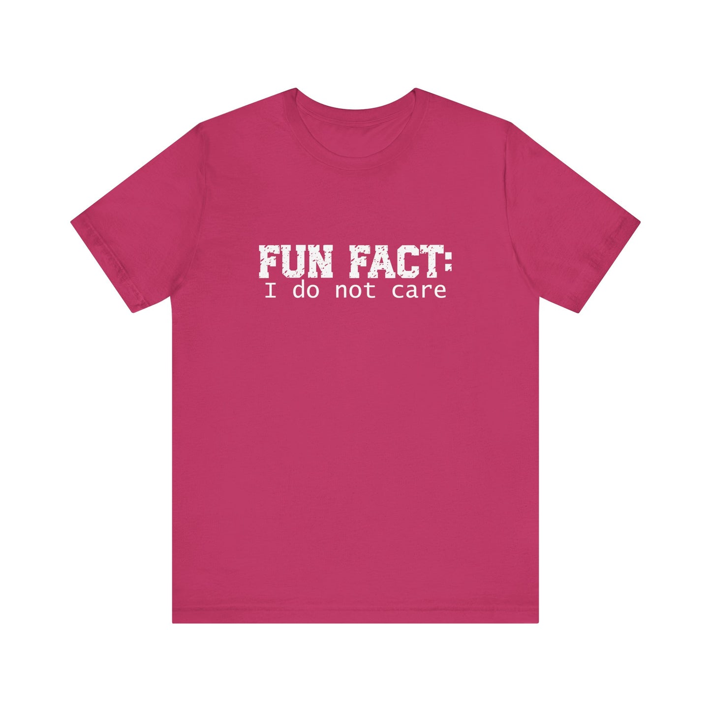 T-Shirt - Sarcastic Funny - Fun Fact: I Don't Care (1b)