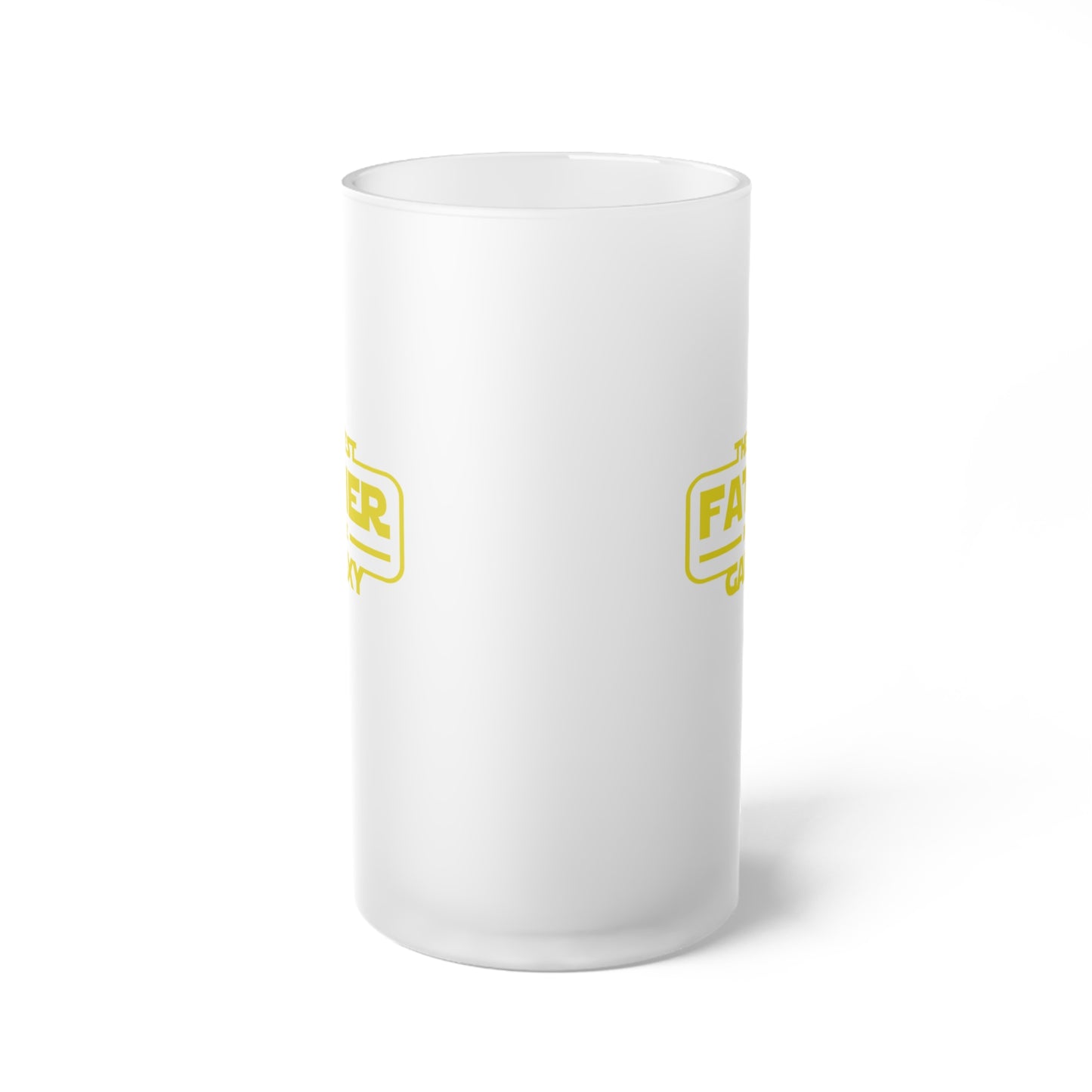 Frosted Glass Beer Mug - Dad - Best Father in Galaxy (1)