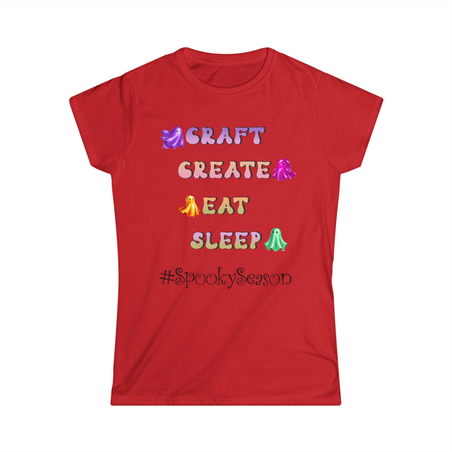 Female T-Shirt - Halloween - Craft Create Eat Sleep #spookyseason (01a)