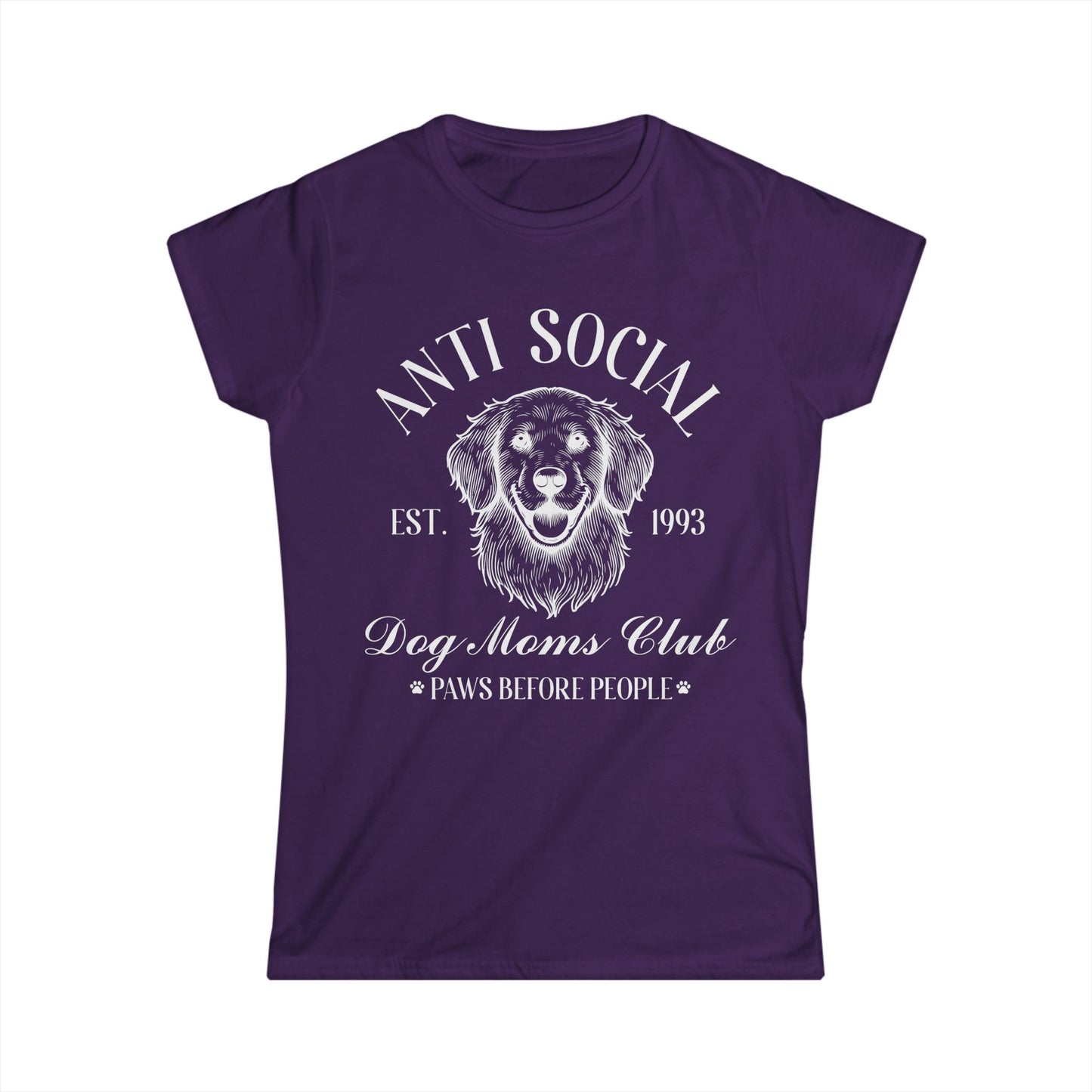 Female T-Shirt - Animal Lover - Anti Social Dog Moms Club (1b)