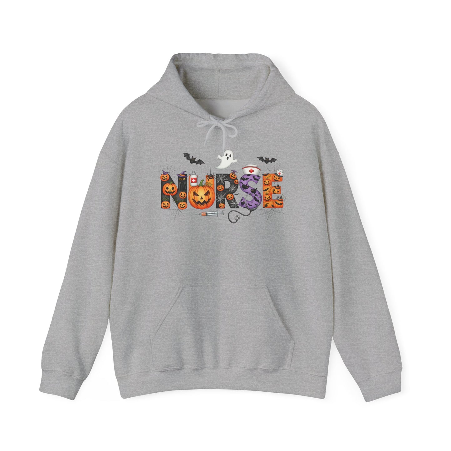 Heavy Blend Hoodie - Nurse / Halloween - Nurse w Halloween Decor (01a)