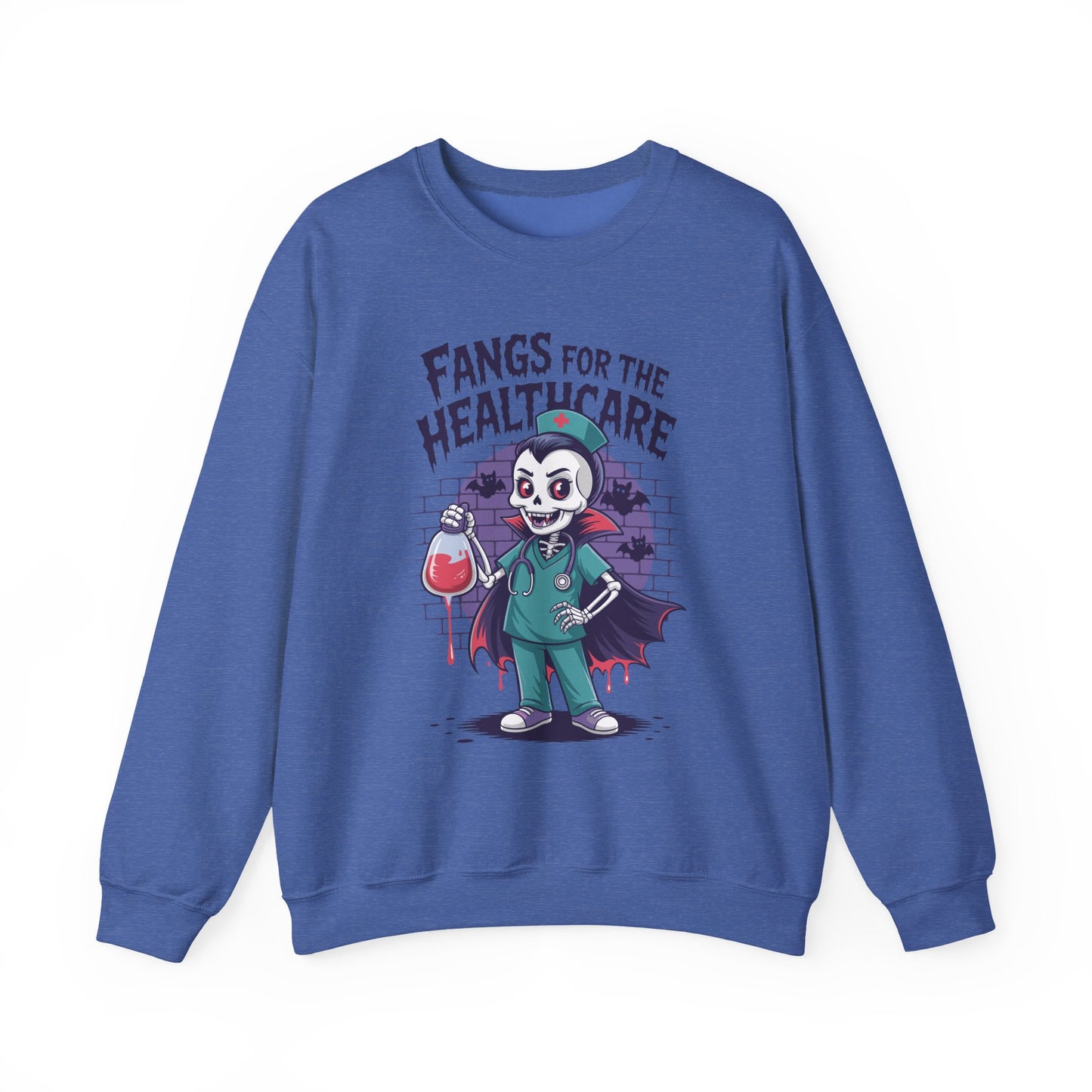 Sweatshirt - Medical / Halloween - Fangs for the Healthcare (01a)