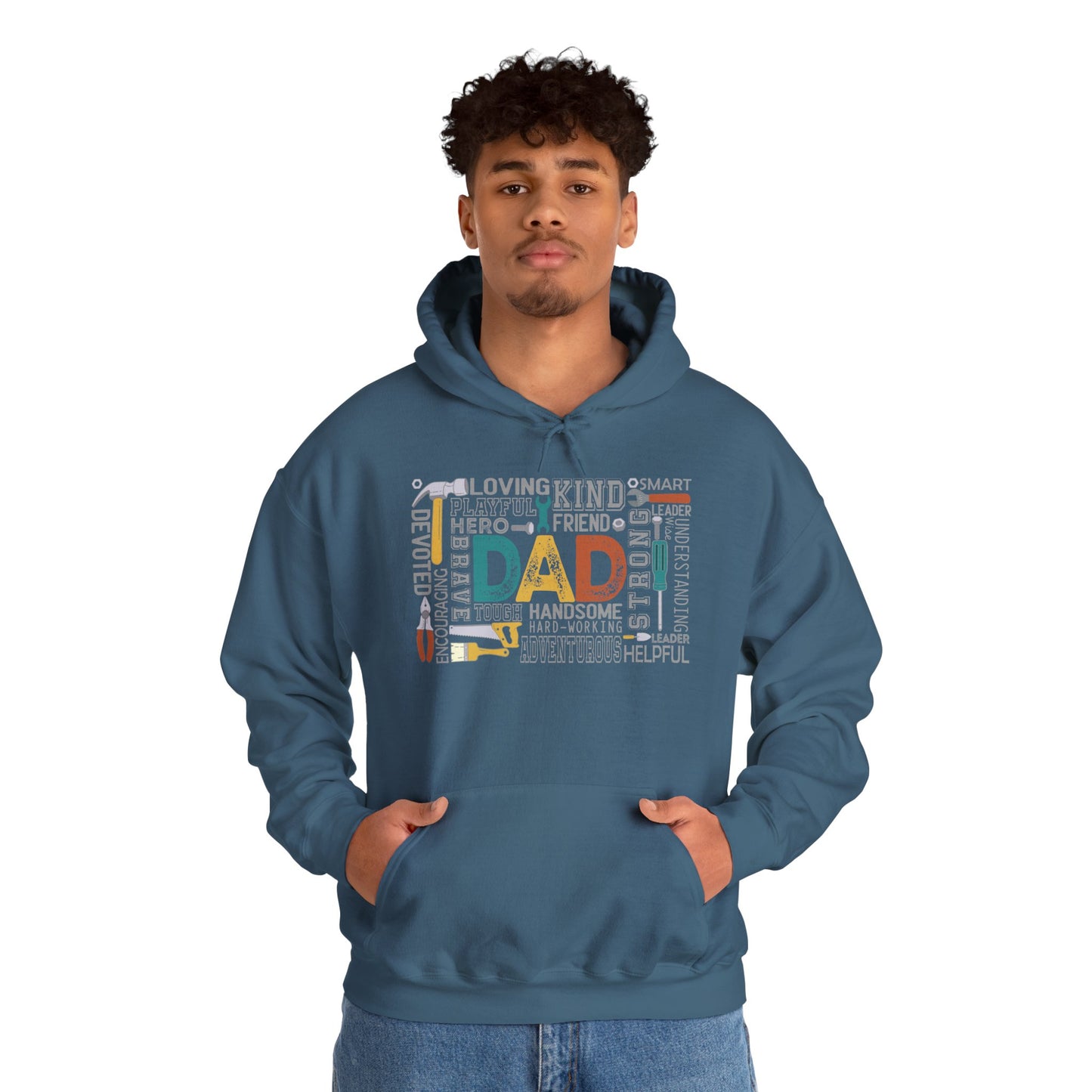 Hoodie - Dad - Handyman Dad (1) - Light Writing
