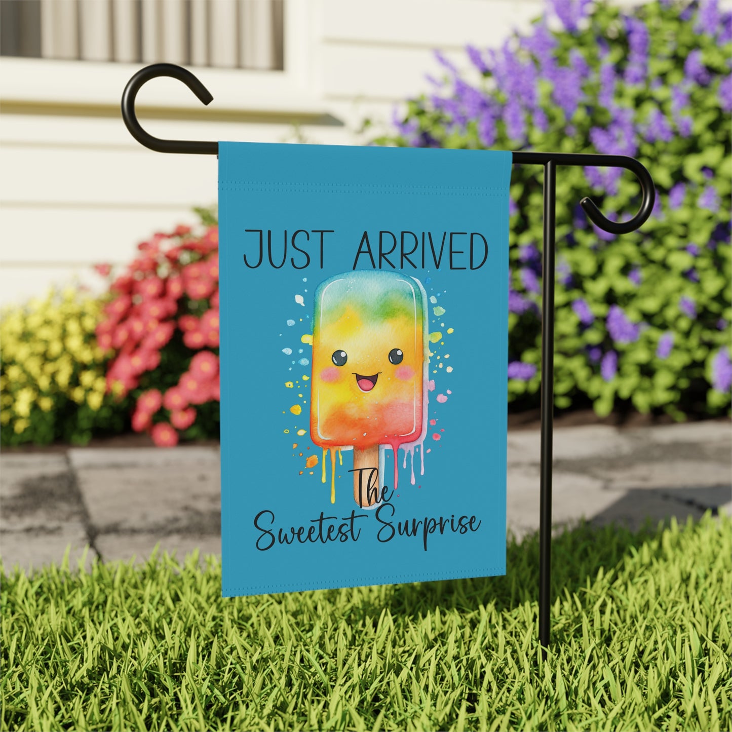 Garden Flag - Baby - Just Arrived...The Sweetest Surprise (01a)