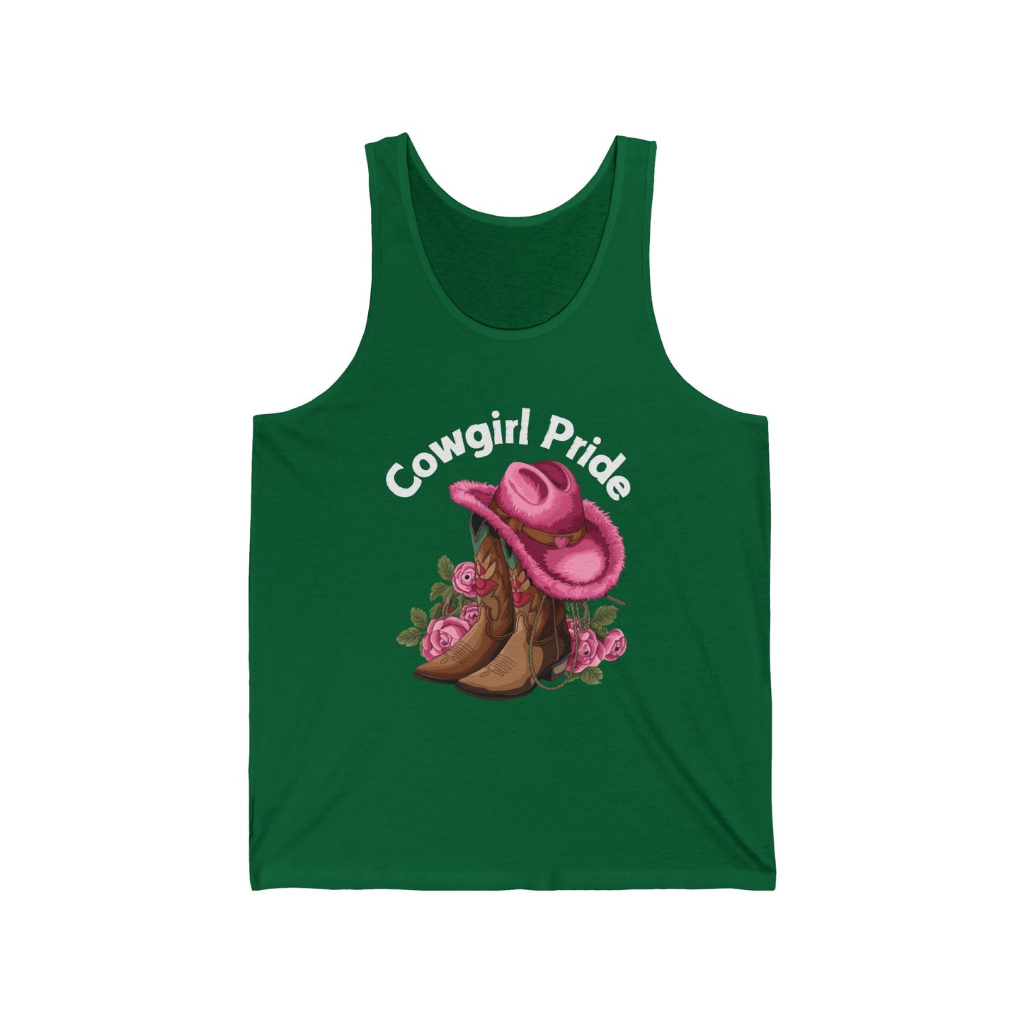Female Tank Top - Cowgirl Pride (1) - White Text