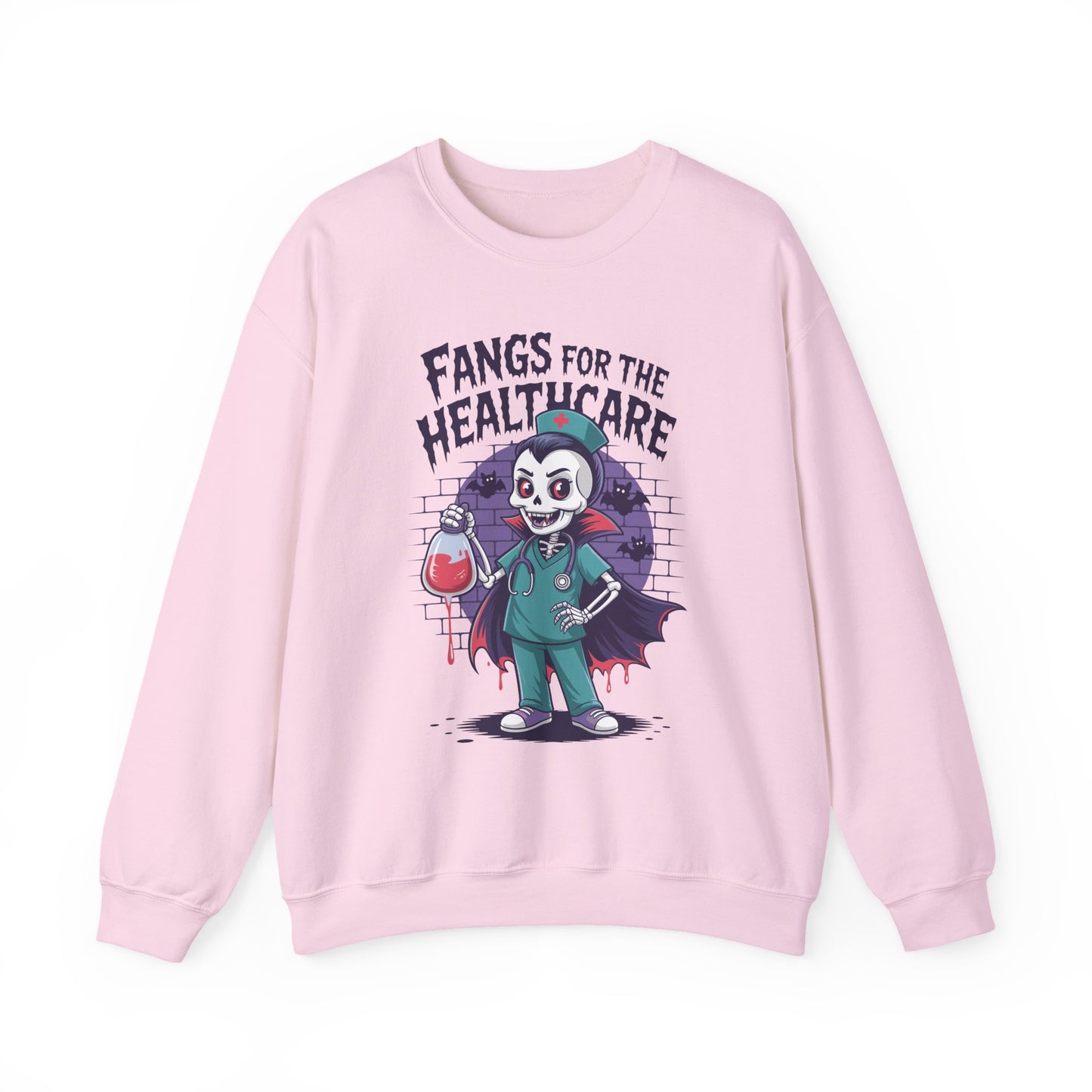 Sweatshirt - Medical / Halloween - Fangs for the Healthcare (01a)