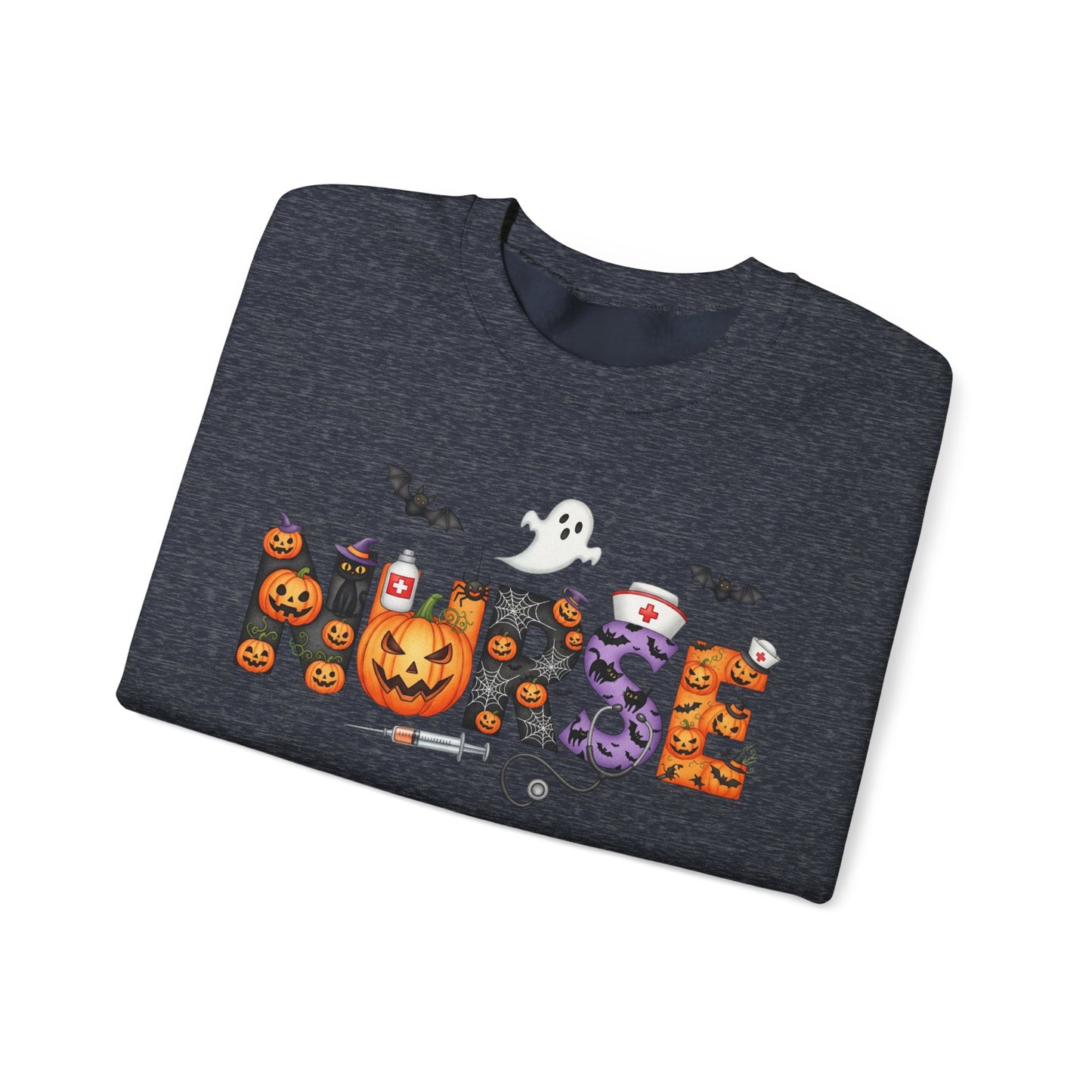 Sweatshirt - Nurse / Halloween - Nurse w Halloween Decor (01a)