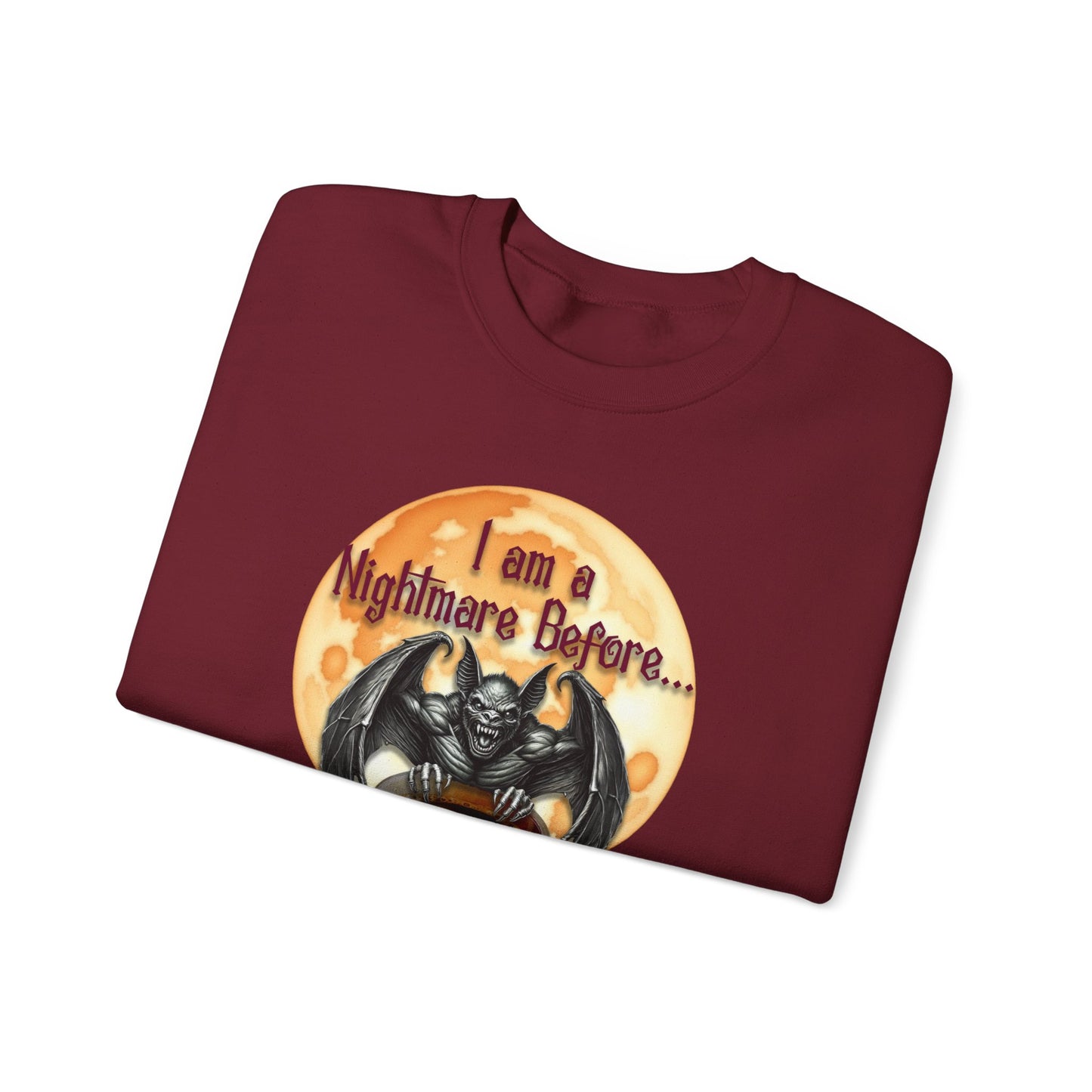 Sweatshirt - Halloween - Nightmare Before Coffee (1a) - Front Only